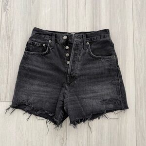 Agolde Riley Black Jean Shorts